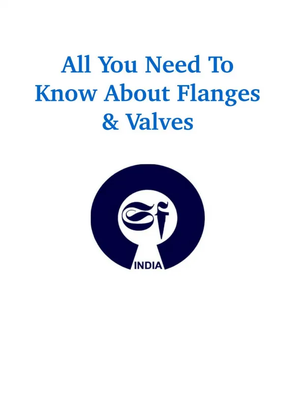 All You Need To Know About Flanges & Valves