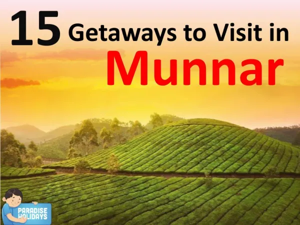 15 Getaways to Visit in Munnar