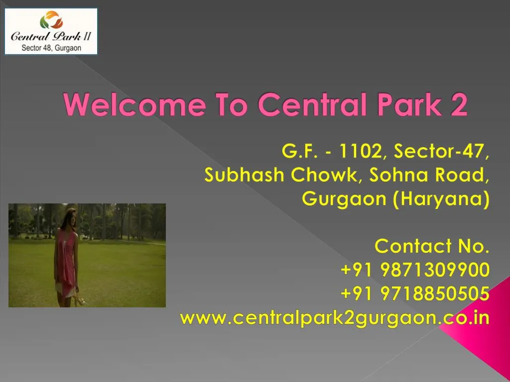 welcome to central park 2