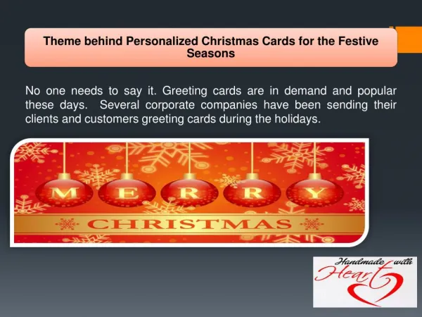 Theme behind Personalized Christmas Cards for the Festive Seasons