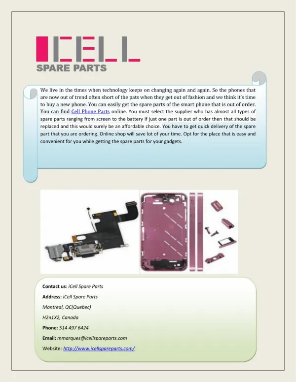 Cell Phone Spare Parts
