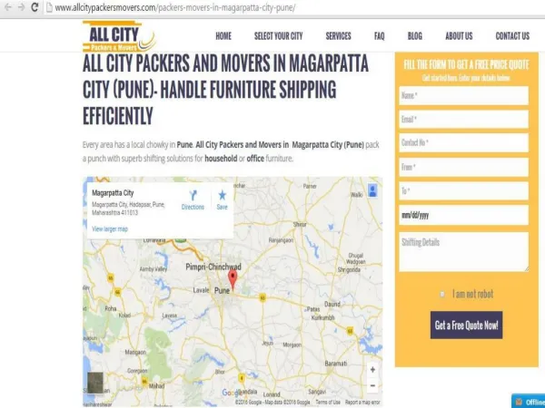 Packers and Movers in Magarpatta (Pune) - All City Packers and Movers®