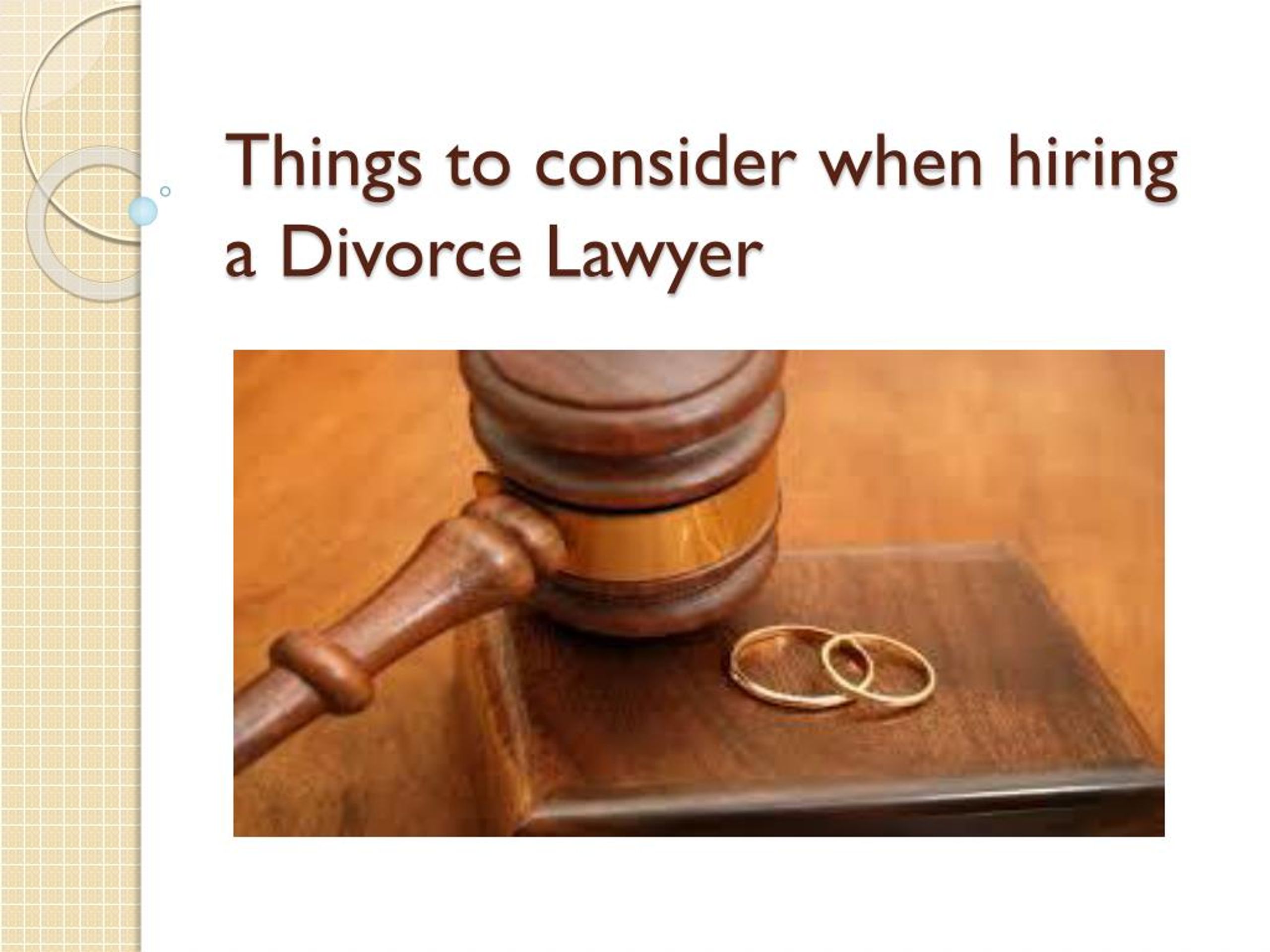 PPT - Things to consider when hiring a Divorce Lawyer PowerPoint ...