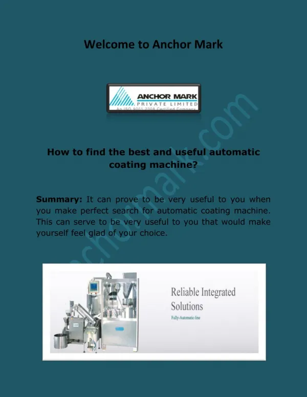 Pharma R&D Equipments, Automatic Coating Machine