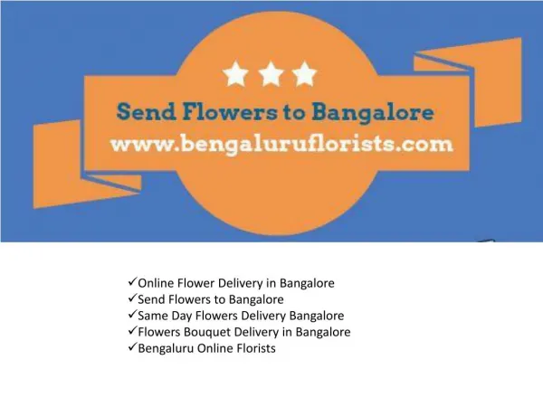 Send Flowers to Bangalore