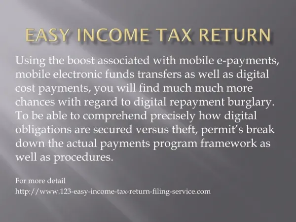 123 easy income tax return filing service