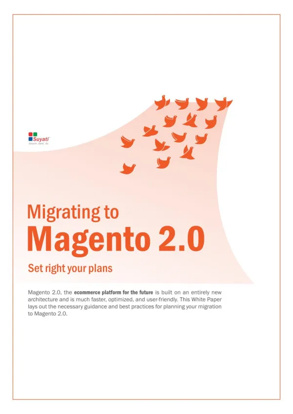 Migrating to Magento 2.0-Set your Plans