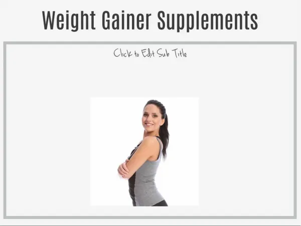 Weight Gainer Supplements