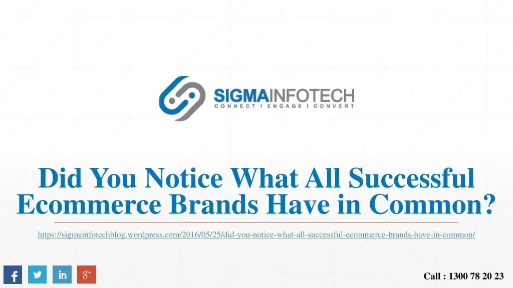 did you notice what all successful ecommerce brands have in common