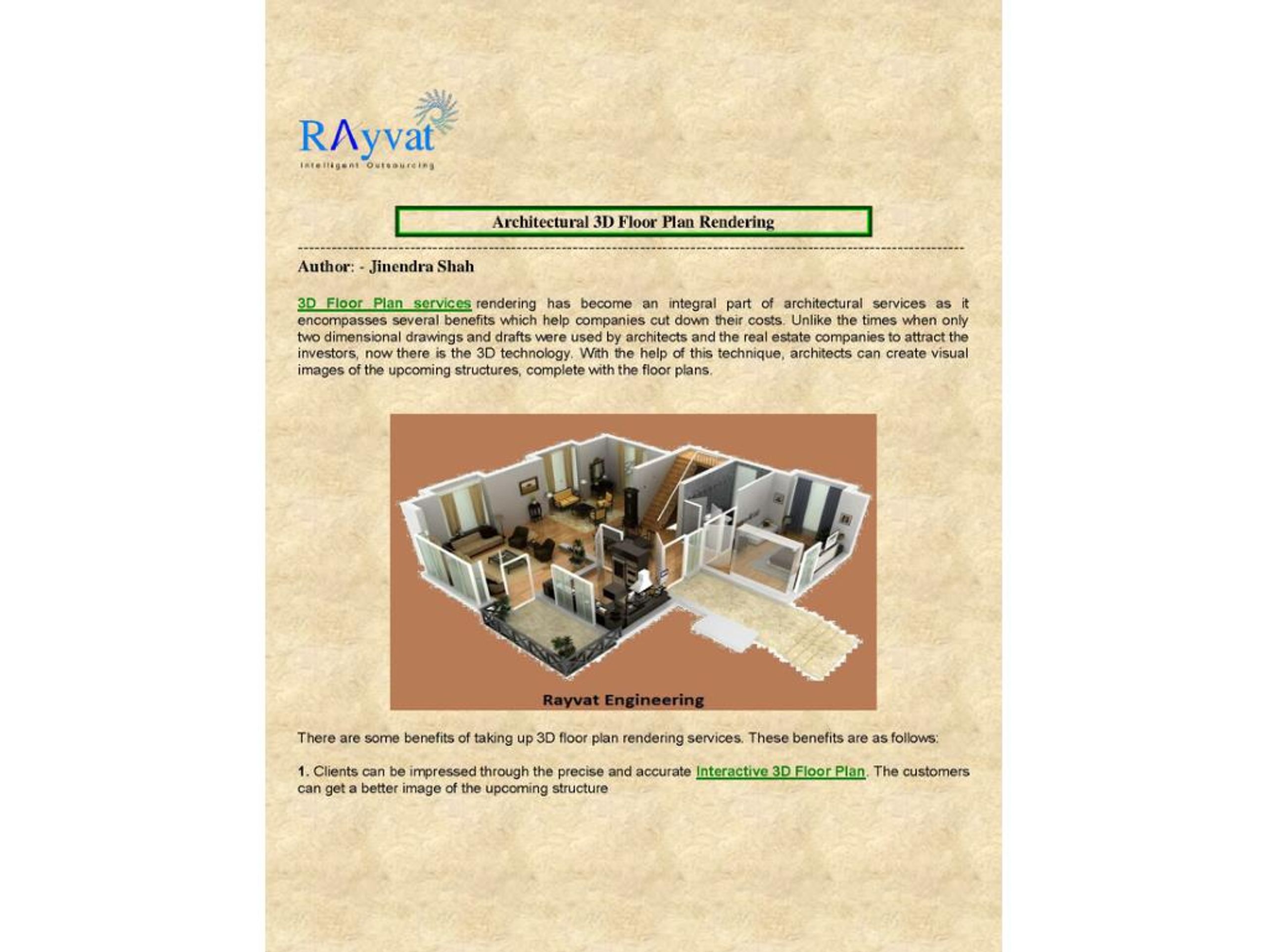 PPT - Architectural 3D Floor Plan Rendering PowerPoint Presentation ...