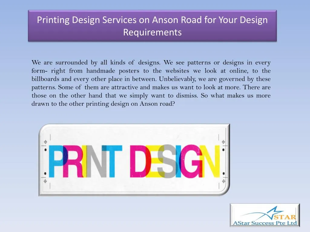 printing design services on anson road for your design requirements