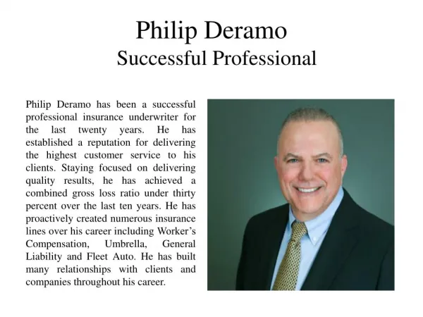 Philip Deramo - Successful Professional