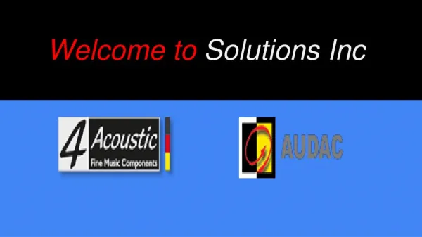 Solutions Inc-audac distributor in india