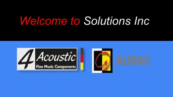 Solutions Inc-audac distributor in india