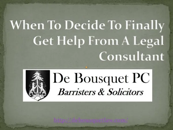 When To Decide To Finally Get Help From A Legal Consultant