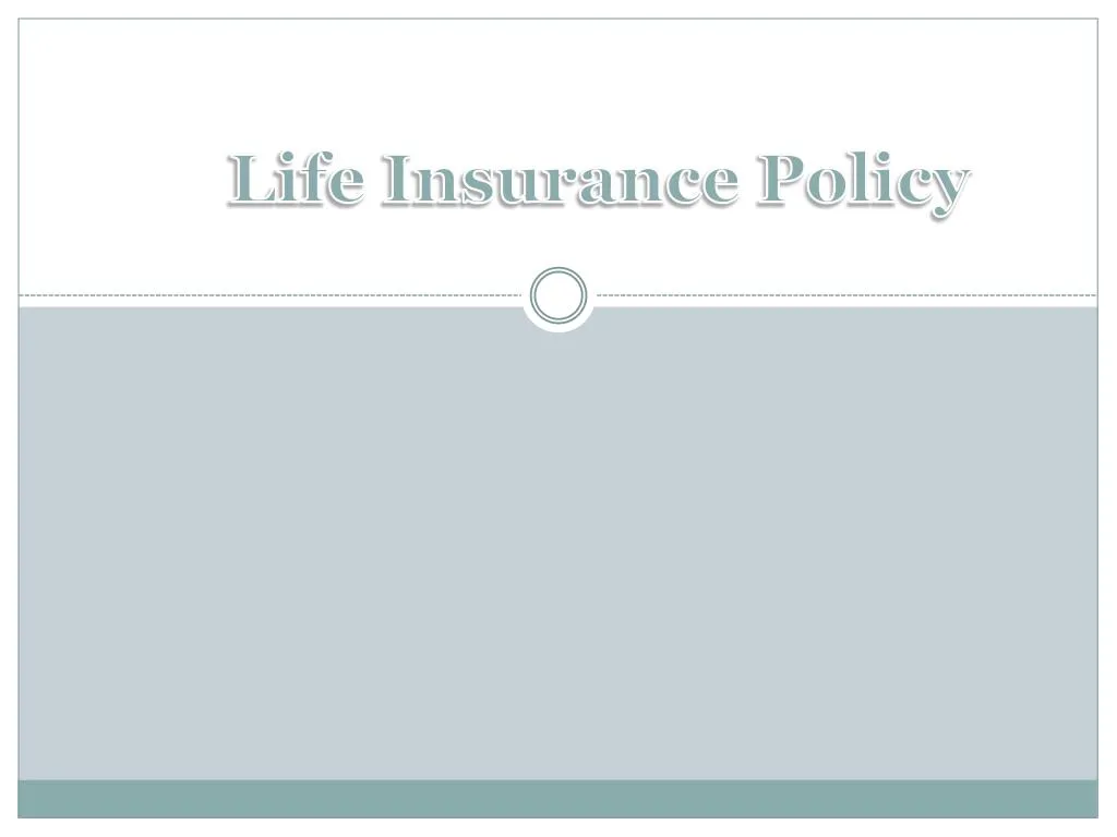 life insurance policy