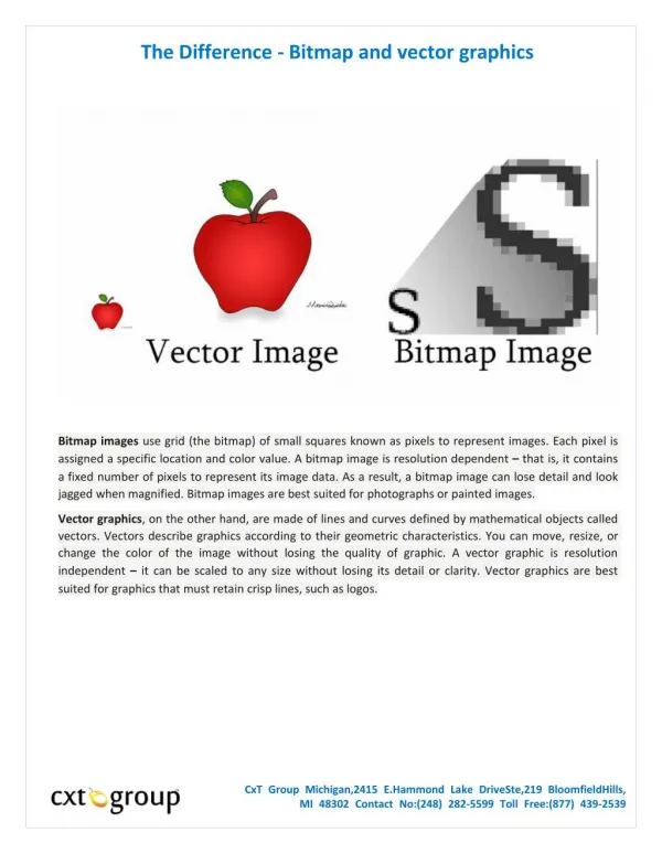 The Difference - Bitmap and vector graphics