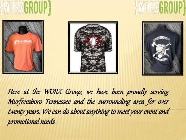 Screen Printing Services in Murfreesboro by Worx Group