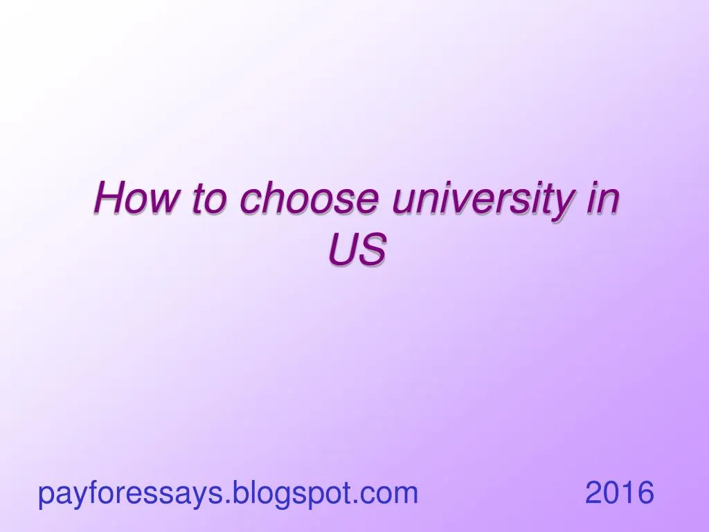 how to choose university in us