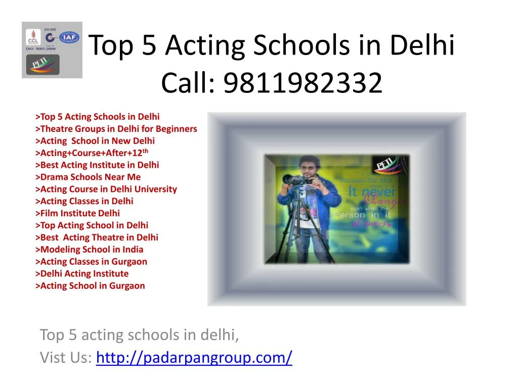 top 5 acting schools in delhi call 9811982332
