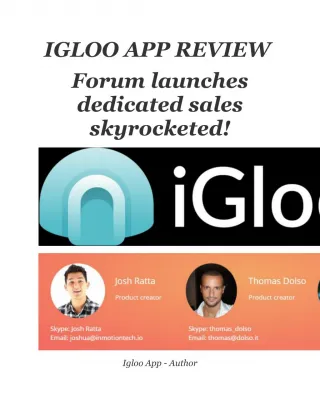 iGloo App Review - slide 1
