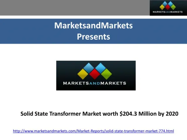 Solid State Transformer Market worth $204.3 Million by 2020