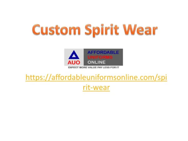 Custom Spirit Wear