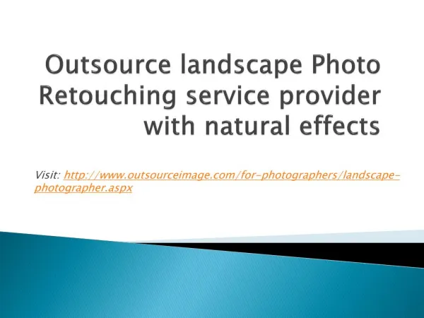 outsource Landscape Photo Retouching Service Provider