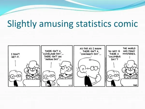 Slightly amusing statistics comic