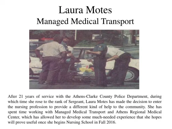 Laura Motes - Managed Medical Transport