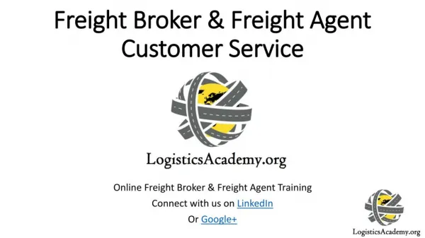 Freight Brokers & Freight Agent Customer Service