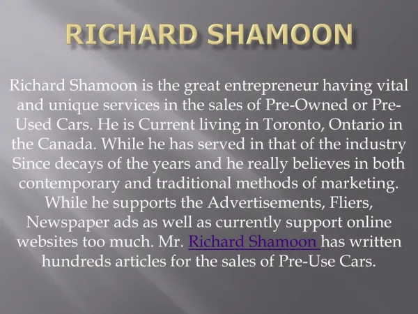 Richard Shamoon