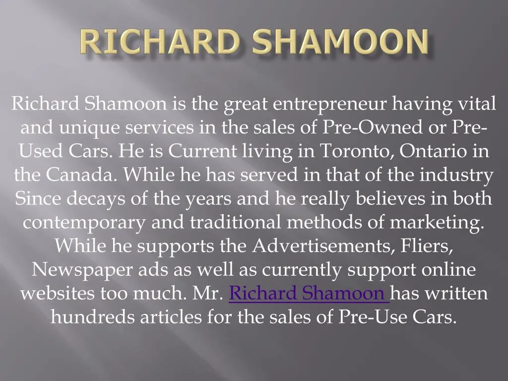 richard shamoon