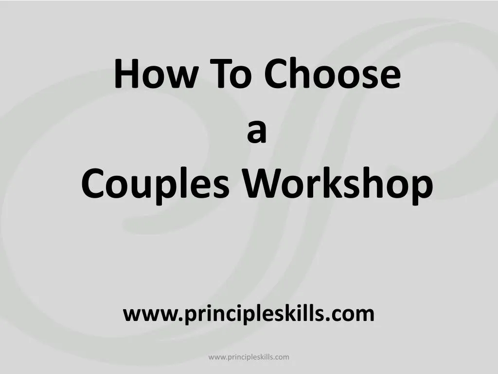 how to choose a couples workshop