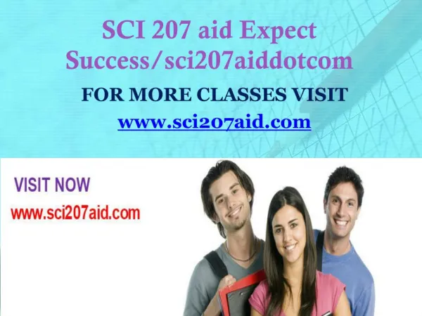 SCI 207 aid Expect Success/sci207aiddotcom