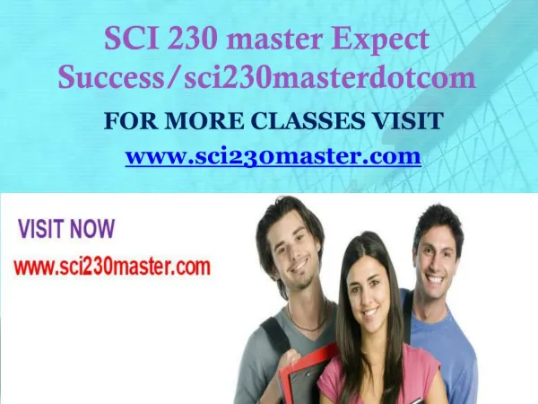 SCI 230 master Expect Success/sci230masterdotcom