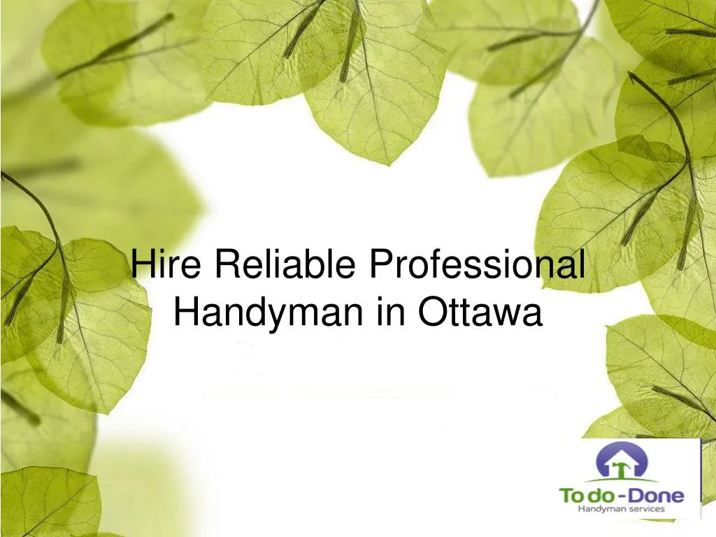 hire reliable professional handyman in ottawa