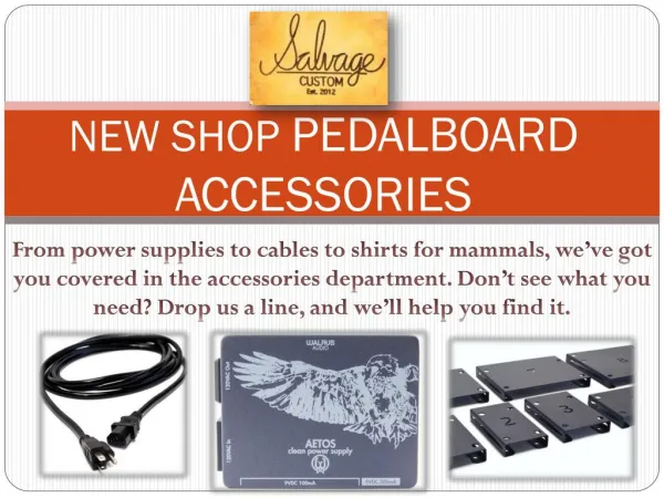 New shop pedalboard accessories