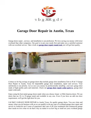 garage door repair round rock