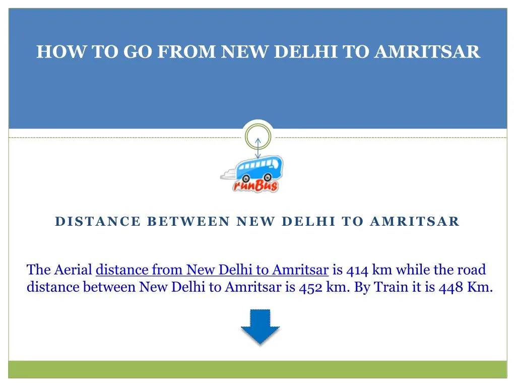 how to go from new delhi to amritsar