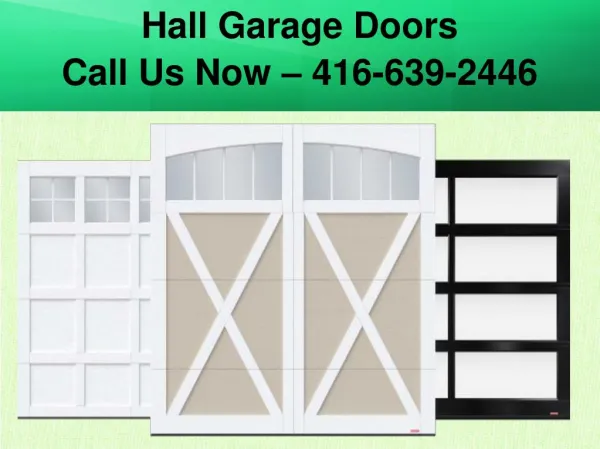 Garage Door Repair, Installation & Maintenance Services in Toronto