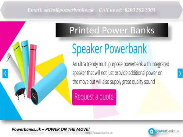 Printed Power Banks, Get top Printed Powerbanks