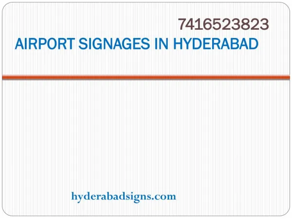 Airport Signages in Hyderabad