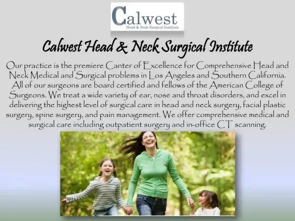 Facial Plastic and Reconstructive Surgery by Calwestent