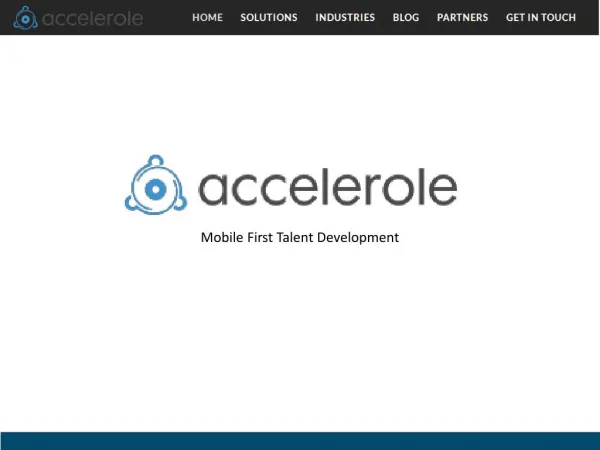 Join Accelerole - Mobile First Talent Development