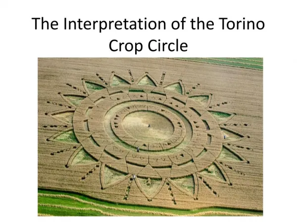 The Interpretation of the Torino Crop Circle