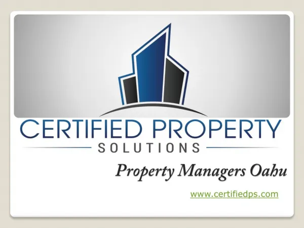 Oahu Property Management Business