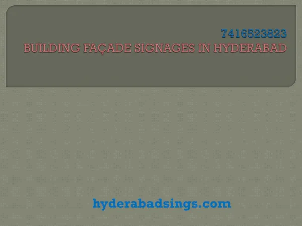Building Facade Signages in Hyderabad