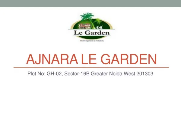 2/3 bhk Flats in Ajnara Le Garden Greater Noida West