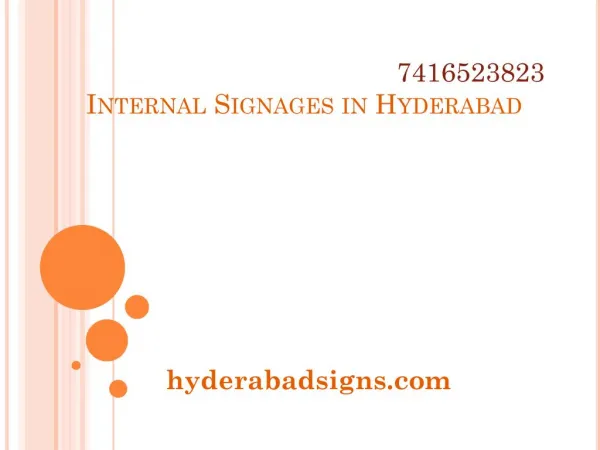 Internal Signages in Hyderabad